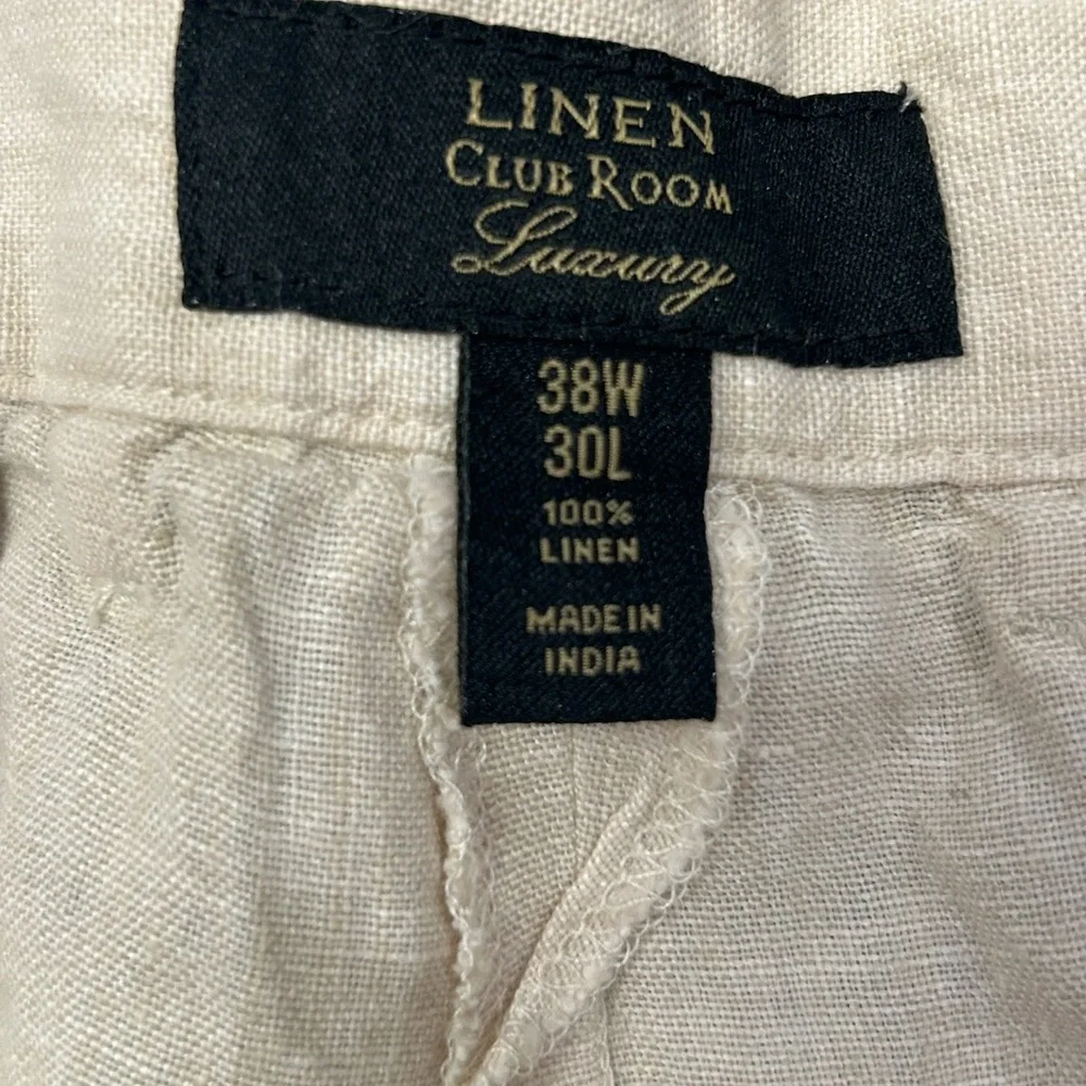 Club Room‎ Men’s Luxury Series 100% Linen Pants NWT 38x30